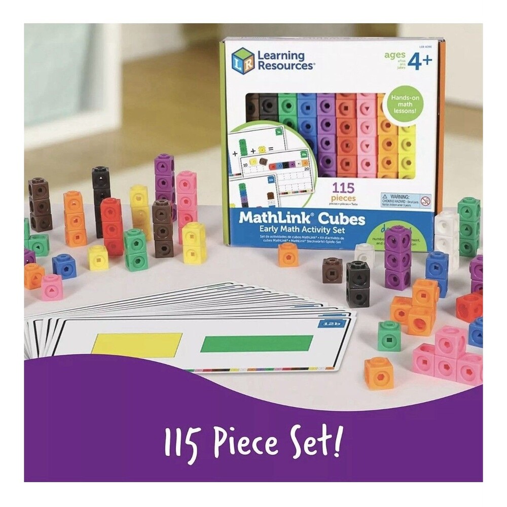 Learning Resources MathLink Cubes Early Math Activity Set - 115 Pieces-ages 4+ - Picture 4 of 14